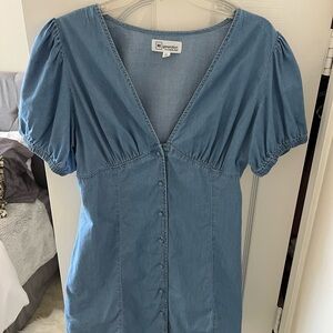 Blue Denim Button-Down Dress